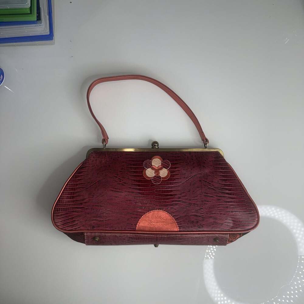 Vintage Spencer & Ruthe Floral Velvet  Art to Wear Boho Kisslock Bag Limited Ed